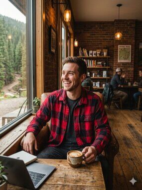 Old Mill Red & Black Buffalo Plaid Shirt - Men's M